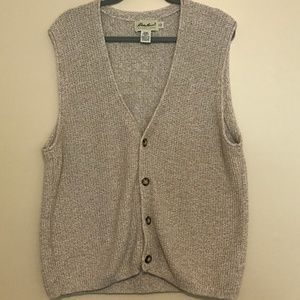 Eddie Bauer Size Large Camel Sweater Vest: 2160